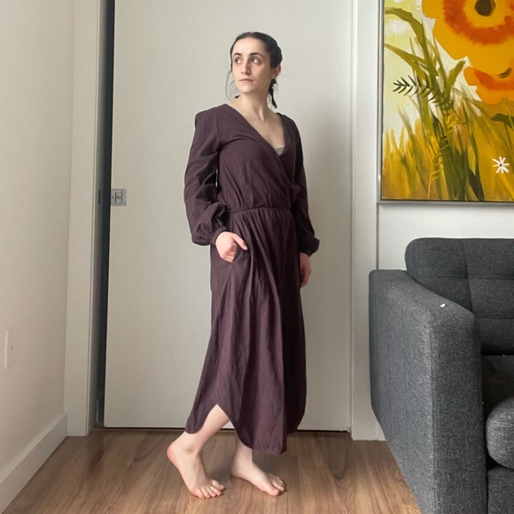 NWT Beaumont Organic Plum 100% Organic Cotton Knit Dress, XS - Picture 2 of 9